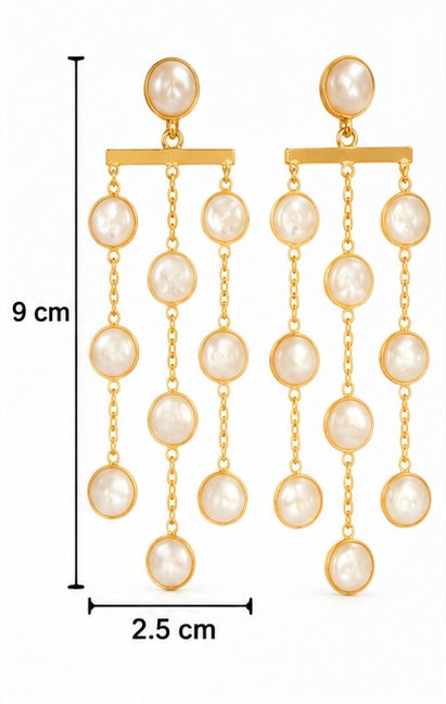 Long Pearl Drop Earri